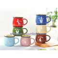 Sunboat Ceramic Mug Retro Imitation Enamel Cup Coffee Cup Tableware